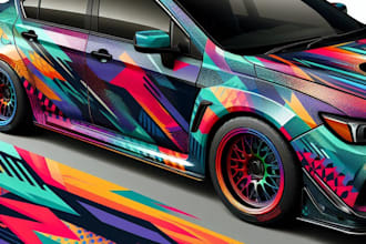 design car wrap, vehicle wrap design