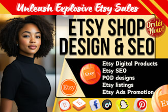do complete etsy product listing SEO digital products pod design etsy shop setup