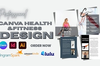 design health fitness ebook pdf lead magnet canva workbook workout plan guide