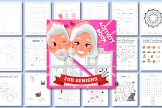 do adult coloring and seniors activity books for amazon kdp