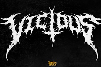 create a logo for your metal or rock band in 24 h