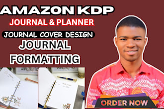 format your journal or planner in canva for amazon kindle, KDP book publishing