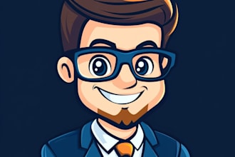 design dazzling cartoon mascot or character  logo for business