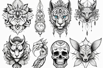 make custom tattoo designs in line art