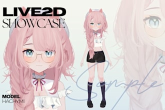 design and draw a custom vtuber model live2d ready to rig