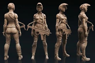 do sculpting figurines, toys, and stl models for printing