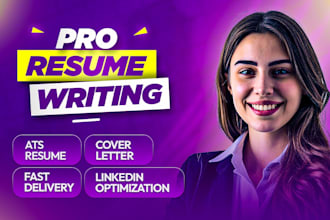 write CV, resume, coverletter, and optimize your linkedin profile