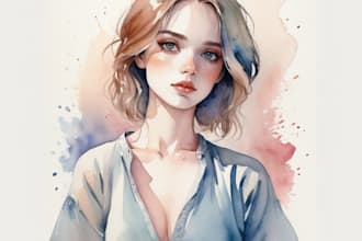 draw your portrait in watercolor