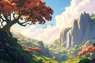 desing a environment concept art landscape design