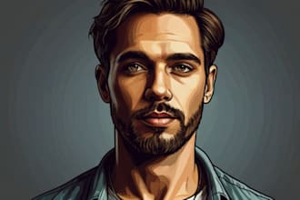 make a vector portrait artist for you