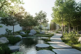 create a environment concept art landscape design