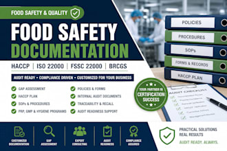food safety documentation for haccp iso fssc ifs and brcgs