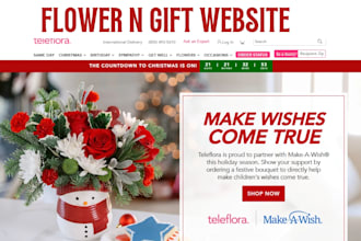design flower and gift ecommerce website flower shopify website