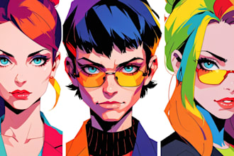 turn your photo into professional digital wpap pop art portrait