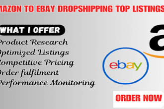conduct amazon to ebay product research for hot selling item listings