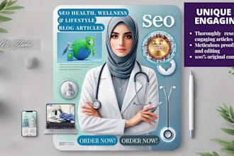 write SEO beauty, health and fitness articles or blog posts