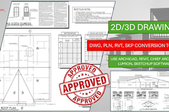 design architectural floorplan deck, basement, patio on autocad for city permit