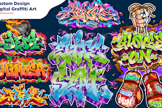 create a professional digital graffiti custom
