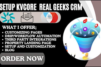 setup kvcore real geeks chime follow up boss custom emails newsletters