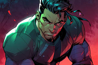 draw comic book art of your oc, dnd character, or fanart