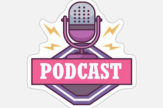 create a podcast cover art logo design for you