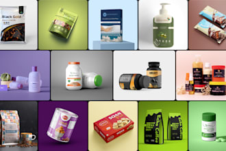 do luxury packaging design, label design, supplement, pouch, box, bottle, jar