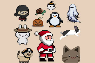 create custom pixel art character designs