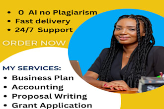 do grant proposal writing, grant research, business plan and grant application