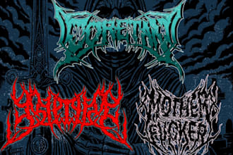 create a black metal band logo available 24h for you