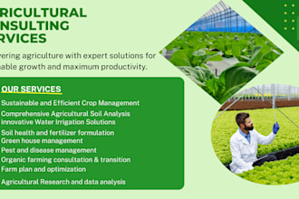 provide expert agronomy consulting for sustainable farming