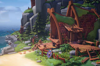 create a high quality game environment for metaverse and VR for you