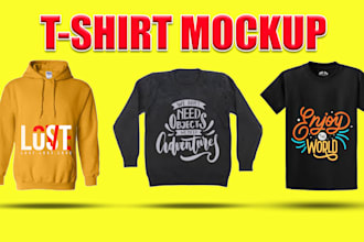 create t shirt and hoodies mockup for your business