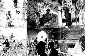 draw and color anime manga page comic strip manga storyboard comic manga artist