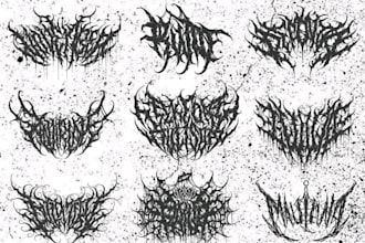 make custom brutal death metal, deathcore logo for your band