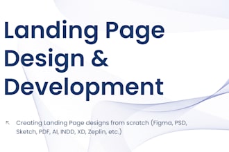 design and develop a landing page