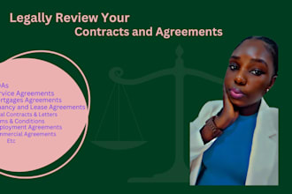 legally review and proofread contracts and legal documents