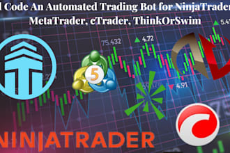 code an automated trading bot for metatrader, ninjatrader8, ctrader, thinkorswim