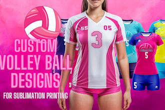 design custom volleyball jersey for sublimation printing