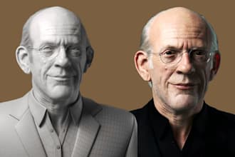 sculpt 3d head bust model 3d face model 3d character modeling for 3d printing