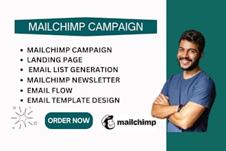 setup mailchimp email marketing automation, campaign and template