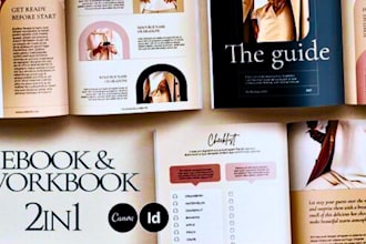 design PDF lead magnet branded workbook fillable workbook and checklist ebook
