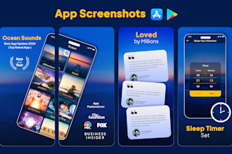 design professional app screenshots for app store and android