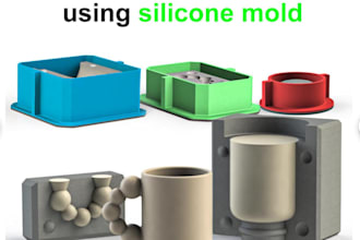 do 3d mold design  plastic mold injection mold  slip cast mold silicone mold