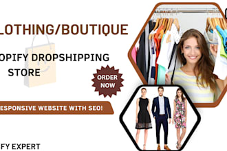 create a professional dropshipping store for clothing or boutique