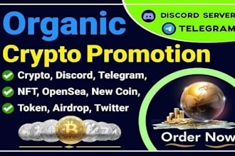 promote and advertise website, discord, crypto, coin, token, affiliate, any link