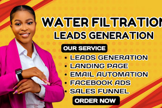generate water filtration leads, purifier, filter, heater installation leads