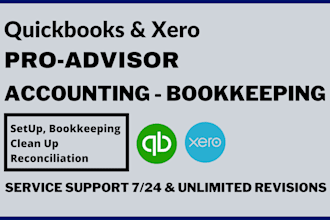 do monthly bookkeeping and reconciliation in quickbooks online and xero
