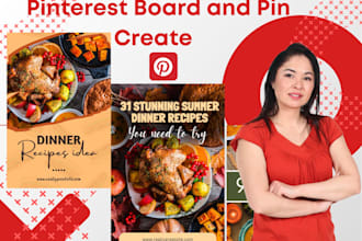 do professional pinterest pin design and board organization