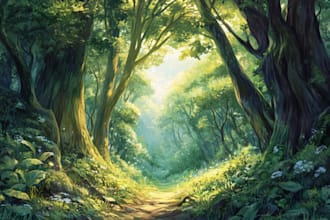 create an background anime any in style