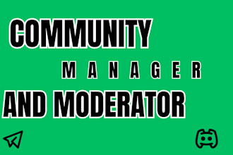be your telegram crypto , nft ,gaming community moderator manager